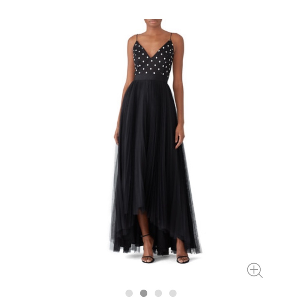 Black with polka dot Adriana Papell SZ 10 dress
